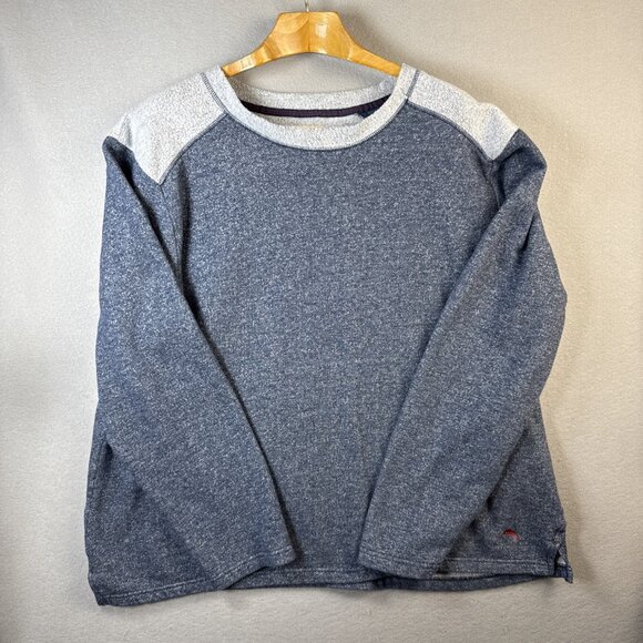 Tommy Bahama Sweatshirt Mens Size XXL Blue Heathered Sleepwear Pullover Soft 2XL - Picture 1 of 10